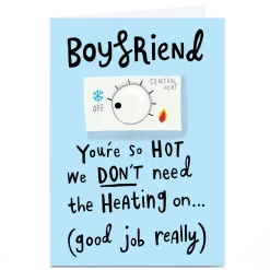 BOY Card Factory Personalised Stevie Studio Card - Don't Need the Heating on
