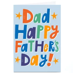 New Personalised Stevie Studio Father's Day Card - Dad Happy Father's Day Father's Day