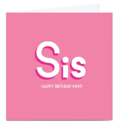 Hot Personalised Streetgreets Card - Sis For Sister|Premium Square
