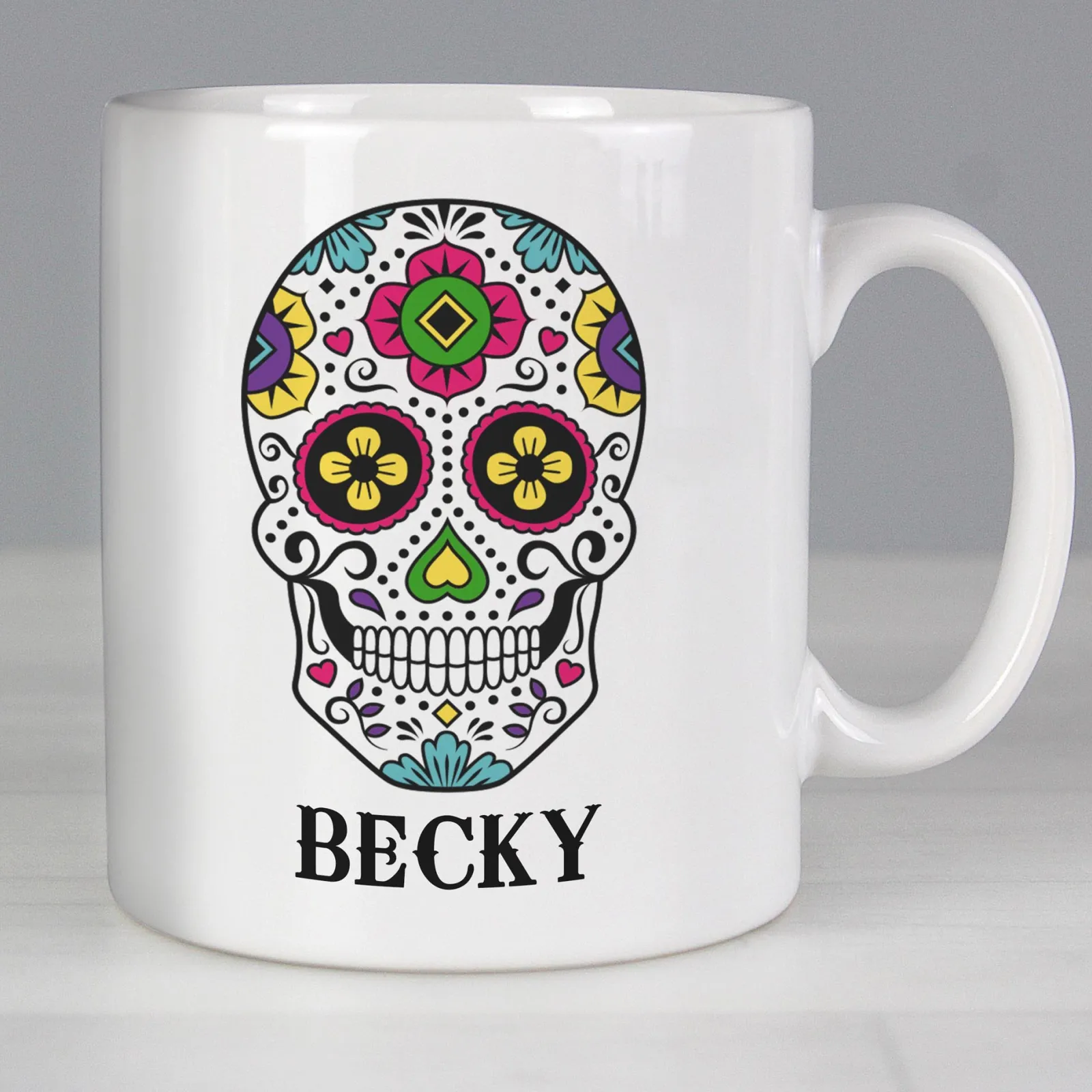 Card Factory Personalised Sugar Skull Mug
