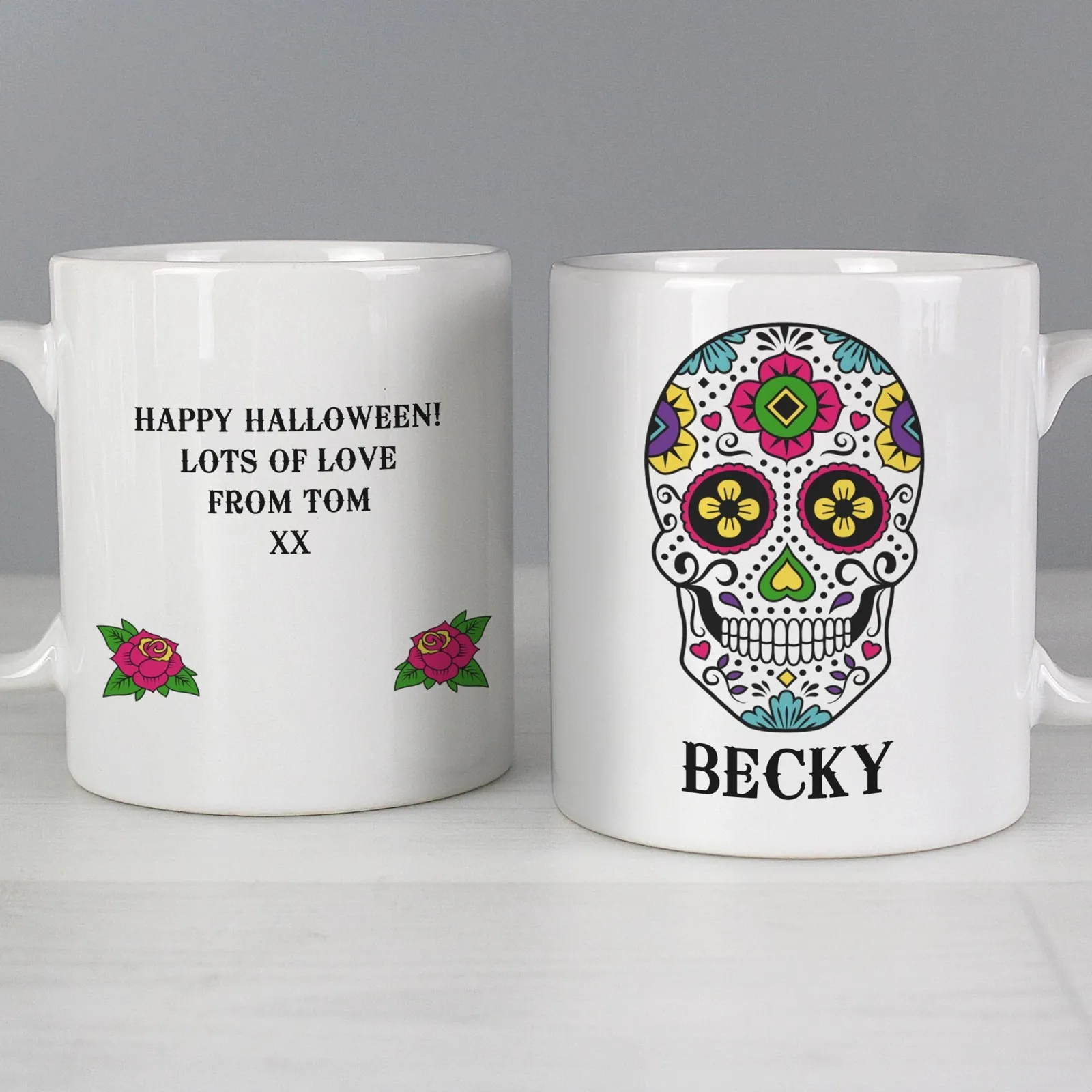 Card Factory Personalised Sugar Skull Mug