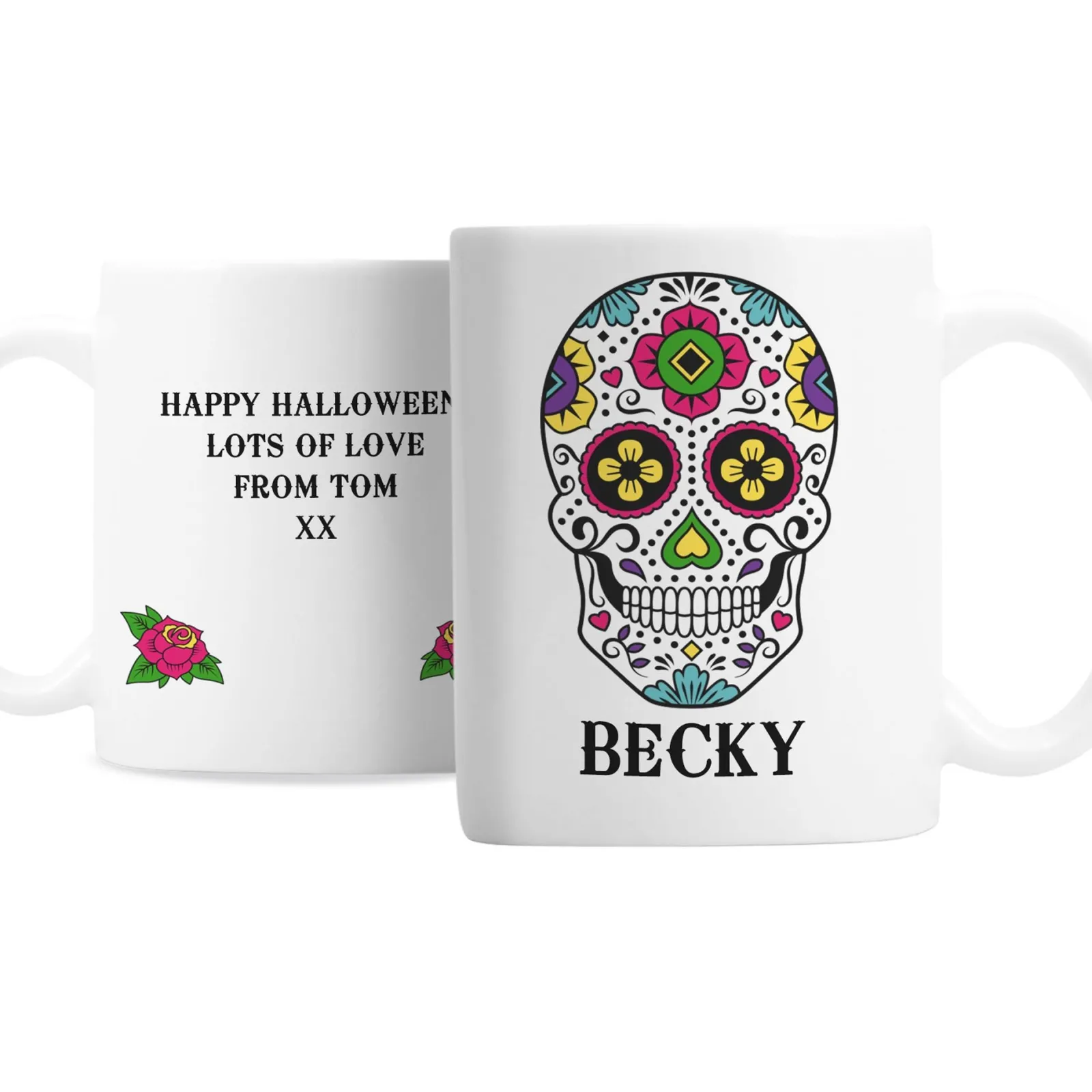 Card Factory Personalised Sugar Skull Mug