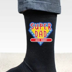 Outlet Personalised Super Dad Men's Socks Gifts For Him|Christmas Gifts