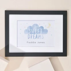 Personalised Sweet Dreams Landscape Framed Print Kids Personalised Canvas & Wall Art|Photo Prints & Wall Art