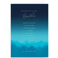 Card Factory Personalised Sympathy Card - Loss Of Your Brother