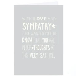 New Personalised Sympathy Card - In Our Thoughts Sympathy|Get Well