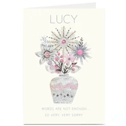 Card Factory Personalised Sympathy Card - Words Are Not Enough