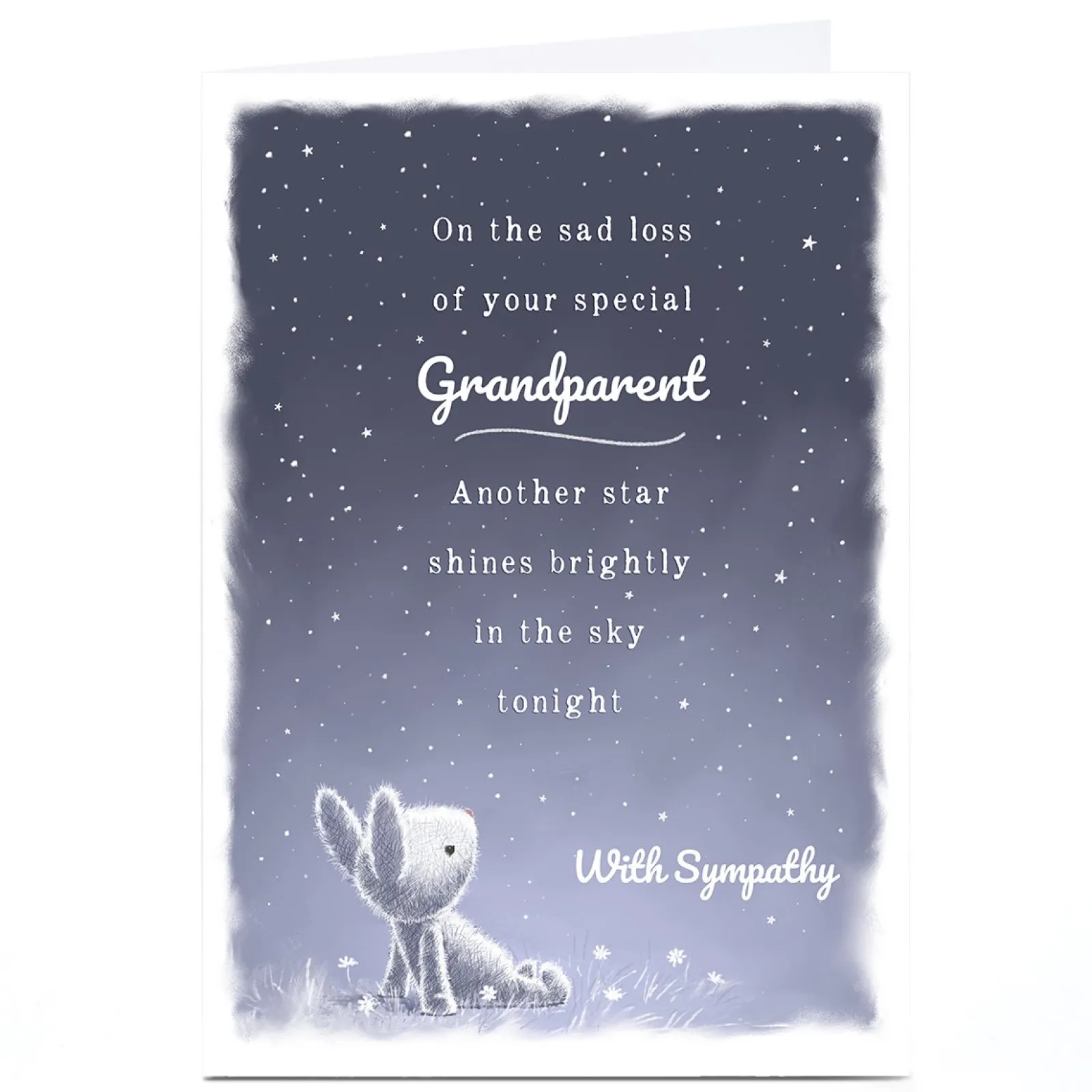 Clearance Personalised Sympathy Card - With Sympathy Sympathy