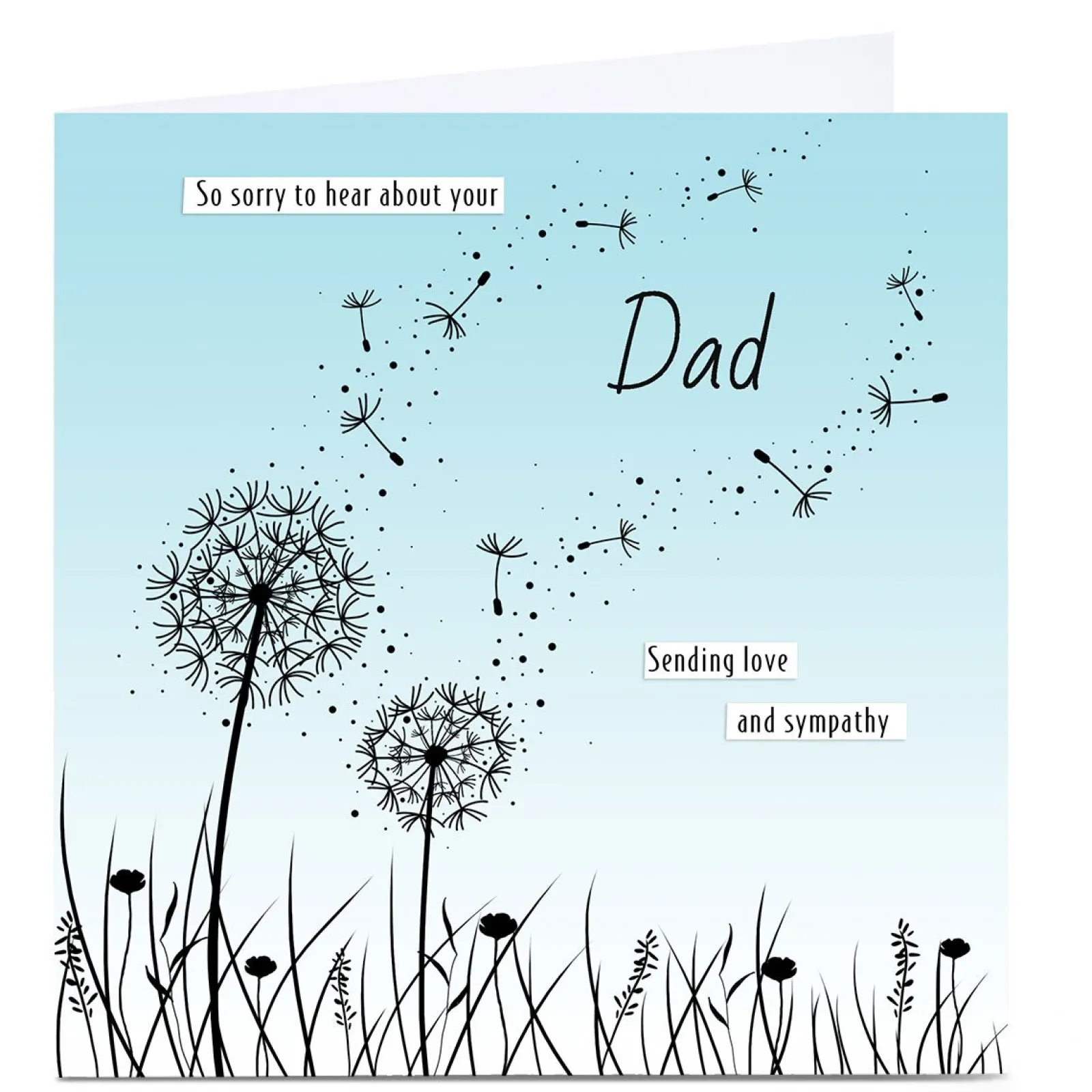 Card Factory Personalised Sympathy Card - Sorry To Hear