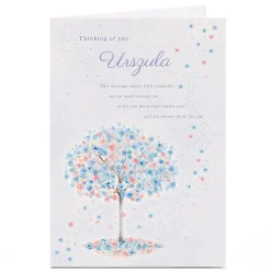 Card Factory Personalised Sympathy Card - Cherry Blossom