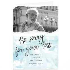 Card Factory Personalised Sympathy Card - So Sorry For Your Loss