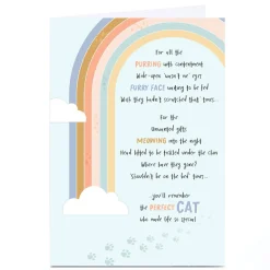 Card Factory Personalised Sympathy Card - Loss of Your Cat