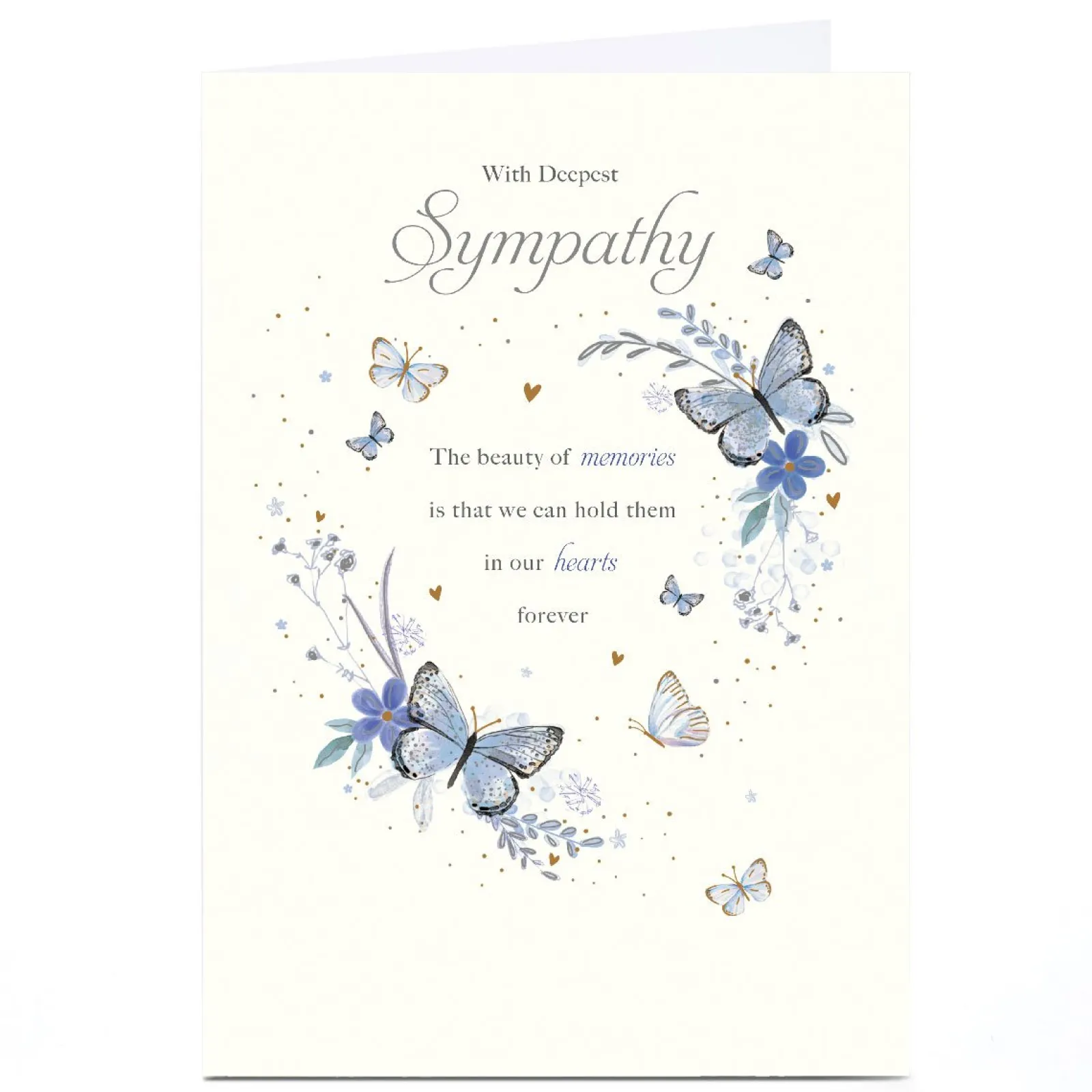 Hot Personalised Sympathy Card - The Beauty of Memories Sympathy
