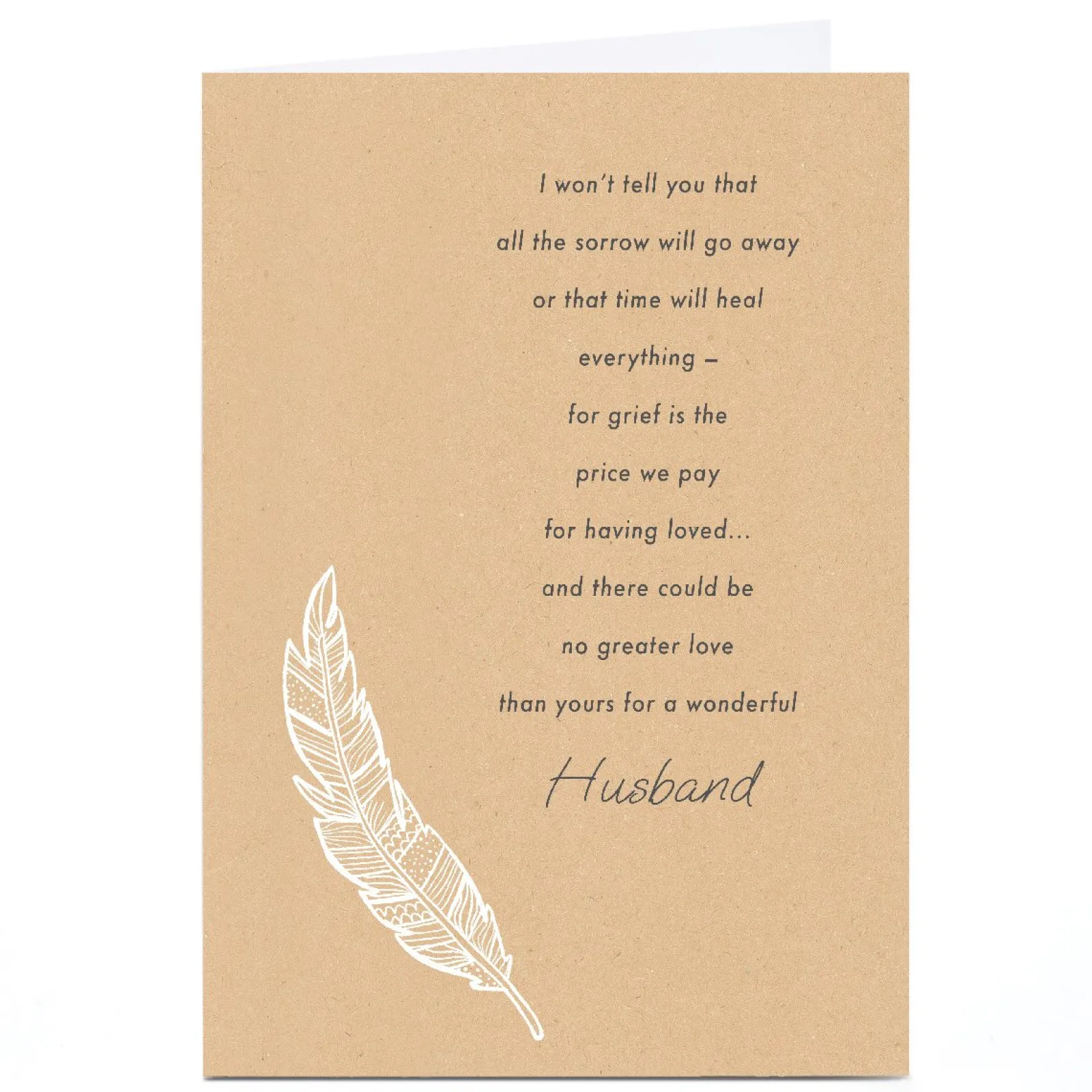 Hot Personalised Sympathy Card - No Greater Love Sympathy|Just To Say