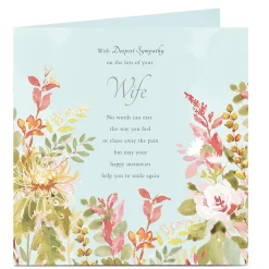 New Personalised Sympathy Card - Help You Smile Again Sympathy