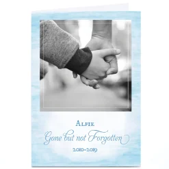 Card Factory Personalised Sympathy Photo Card - Gone, But Not Forgotten