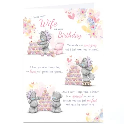 Card Factory Personalised Tatty Teddy Birthday Card - My Lovely Wife