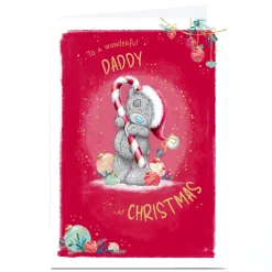 Best Personalised Tatty Teddy Christmas Card - To a Wonderful Daddy Tatty Teddy|Christmas