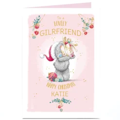 Card Factory Personalised Tatty Teddy Christmas Card - To a Lovely Girlfriend