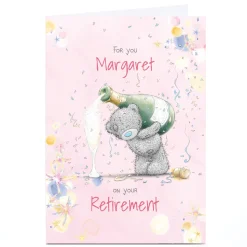 Personalised Tatty Teddy Retirement Card - Champagne Tatty Teddy|Retirement