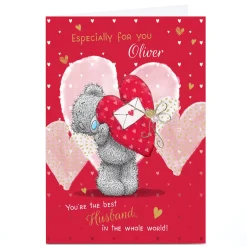 Sale Personalised Tatty Teddy Valentine's Day Card - Best In the Whole World, Husband Tatty Teddy