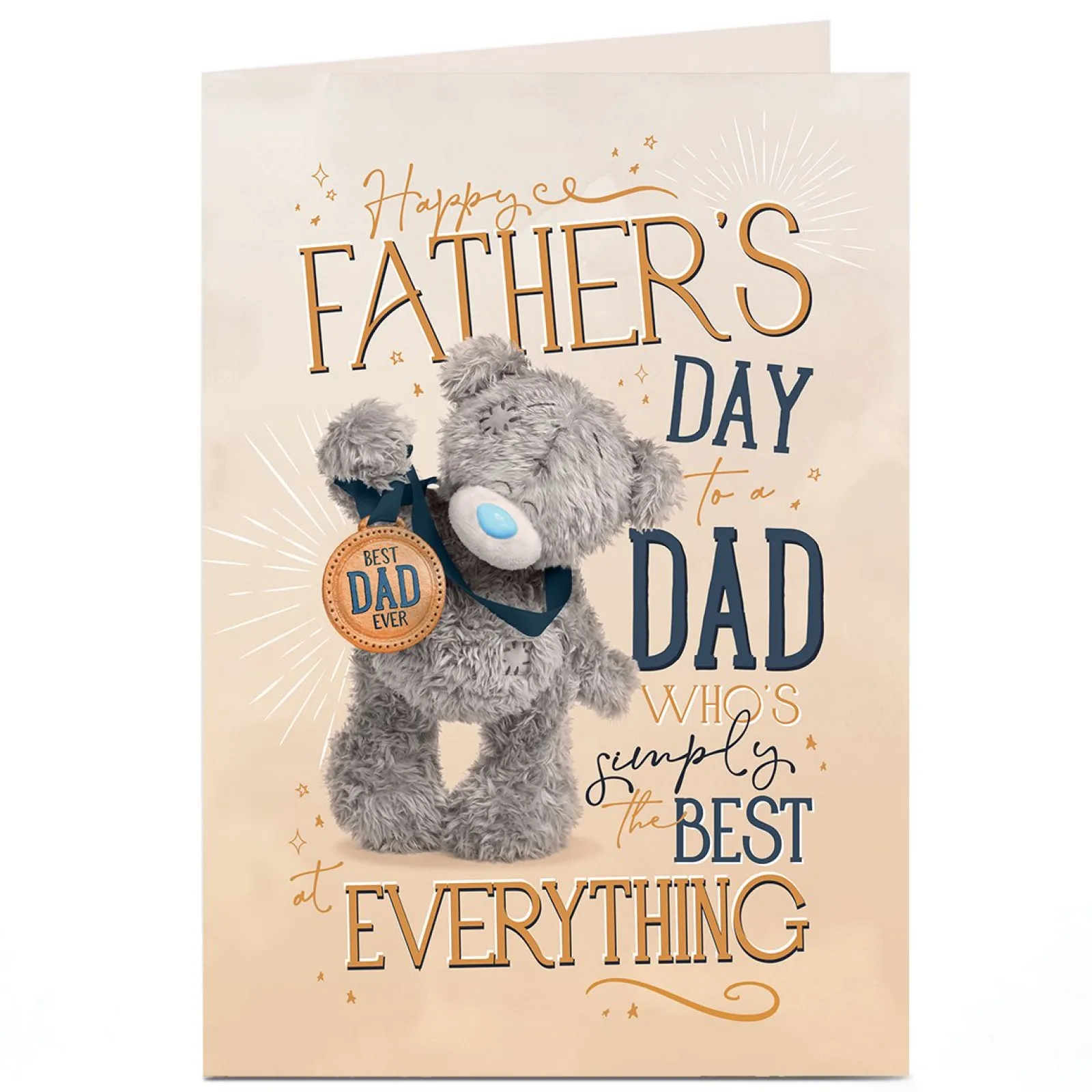 Hot Personalised Tatty Teddy Father's Day Card - Simply The Best, Dad Father's Day|Tatty Teddy