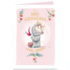Card Factory Personalised Tatty Teddy Christmas Card - To a Lovely Grandma