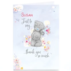 Online Personalised Tatty Teddy Thank You Card - Thank You So Much Tatty Teddy|Thank You