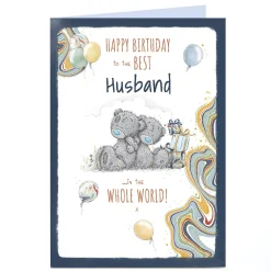 Card Factory Personalised Tatty Teddy Birthday Card - Best Husband in the World