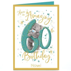 Best Personalised Tatty Teddy 60th Birthday Card - Amazing 60th For Son|For Auntie