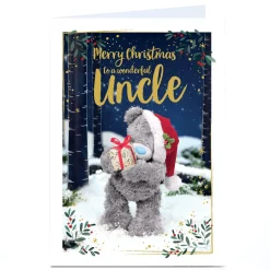 Clearance Personalised Tatty Teddy Christmas Card - To a Wonderful Uncle Tatty Teddy|Christmas