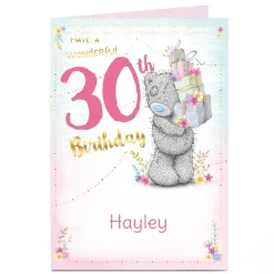 Card Factory Personalised Tatty Teddy 30th Birthday Card - Wonderful 30th