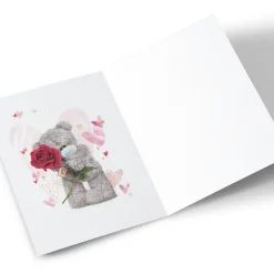Card Factory Personalised Tatty Teddy Valentine's Day Card - Bear With Rose Love of My Life