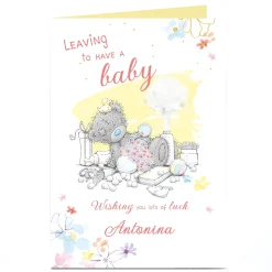 Online Personalised Tatty Teddy Card - Leaving to Have Baby Tatty Teddy|New Baby