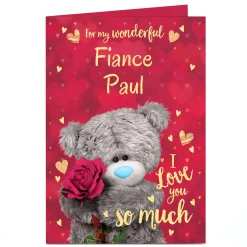 Discount Personalised Tatty Teddy Valentine's Day Card - Love You So Much, Fiance Tatty Teddy