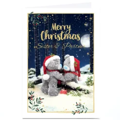 New Personalised Tatty Teddy Christmas Card - Teddy Couple, Sister and Partner Tatty Teddy|Christmas