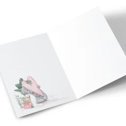 Card Factory Personalised Tatty Teddy Mother's Day Card - Wrapped Heart Present, Grandma