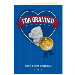 Hot Personalised Tatty Teddy Father's Day Card - From your Granddaughter Father's Day|Tatty Teddy