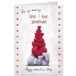 Clearance Personalised Tatty Teddy Valentine's Day Card - For My Amazing, One I Love Tatty Teddy