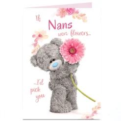 Card Factory Personalised Tatty Teddy Mother's Day Card - If Nans were Flowers