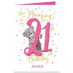 Hot Personalised Tatty Teddy 21st Birthday Card - Amazing 21st For Sister|For Niece