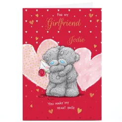Outlet Personalised Tatty Teddy Valentine's Day Card - You Make My Heart Smile, Girlfriend Tatty Teddy
