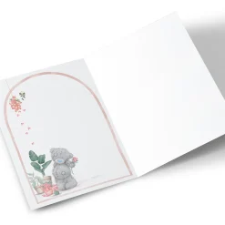 New Personalised Tatty Teddy Mother's Day Card - Teddy with Flowers, Mummy Tatty Teddy