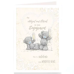 Card Factory Personalised Tatty Teddy Engagement Card - Celebrate Your Wonderful News