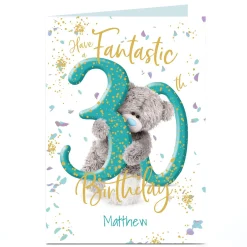 Best Personalised Tatty Teddy 30th Birthday Card - Fantastic 30th BOY For Nephew|For Boyfriend