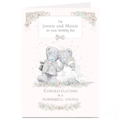 Card Factory Personalised Tatty Teddy Wedding Card - Wonderful Couple