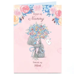 Clearance Personalised Tatty Teddy Mother's Day Card - Always My Nanny Forever My Friend Tatty Teddy