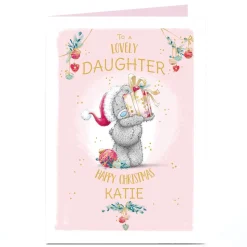 Card Factory Personalised Tatty Teddy Christmas Card - To a Lovely Daughter