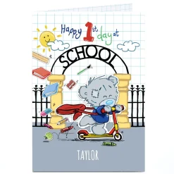 Card Factory Personalised Tatty Teddy Card - Happy 1st Day at School