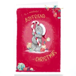 Clearance Personalised Tatty Teddy Christmas Card - To a Wonderful Boyfriend Tatty Teddy|Christmas